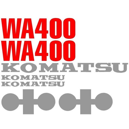 Aftermarket New Komatsu Wheel Loader WA400 Decal Set without White Stripe KOMWA400DECALSET